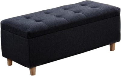 Opbergkruk Ottomaan - Voetenbank Kruk - Extra Zitplaats - Afneembare Hoes - 150x40x40cm - Grijs