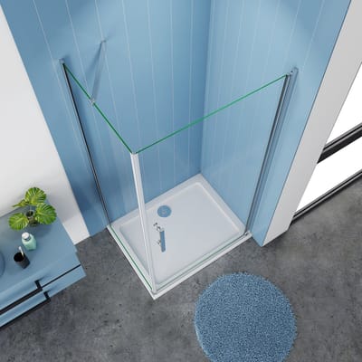 Serie Romy - Douchecabine Vierkant - 100x100 - Draaideur - Antikalk - Chroom -  6mm Helder Veiligheidsglas