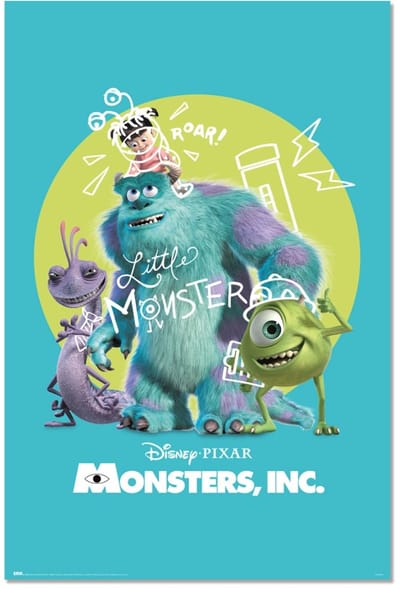 Monsters Inc. poster - James - Mike - 25 jaar - 61 x 91.5 cm