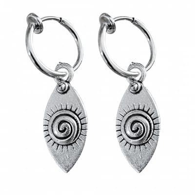 Klem oorringen-Indy-Zilverkleur- geen gaatje- Charme Bijoux