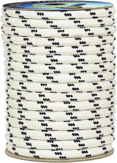 Multifunctioneel Touw - Vlechtwerk Koord - Tuin Klussen - UV-gestabiliseerd Weerbestendig - 12mm 50 meter - Wit Blauw