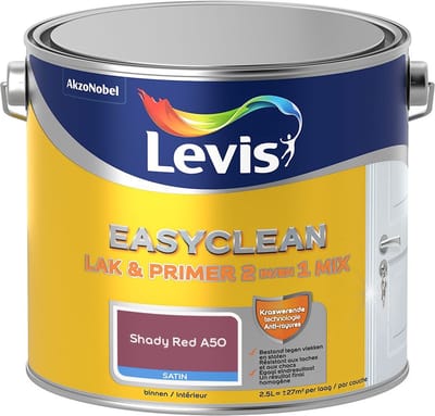 Levis - Easyclean Lak & Primer 2-In-1 Mix - Shady Red A50 - Mengverf - 2,5 L