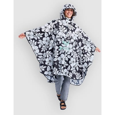 Roxy Midnight Rain Poncho Grijs Vrouw