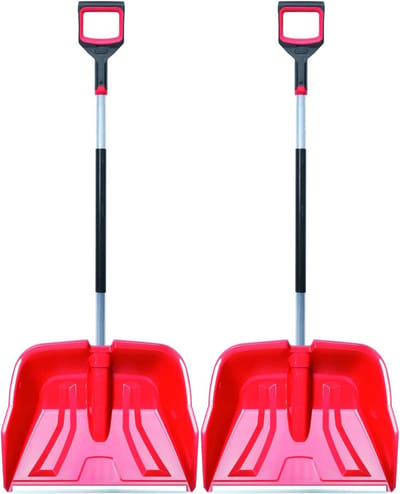 Sneeuwschep Set - Sneeuwruimer Duopack - Winterklaar Maken - Ergonomische Handgrepen - Kunststof Blad - Zwart