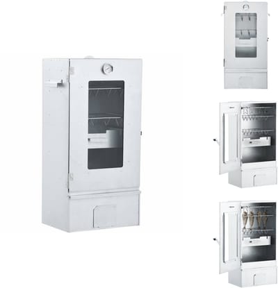 vidaXL - BBQ-rookoven - met - koude - rookgenerator - gegalvaniseerd - staal