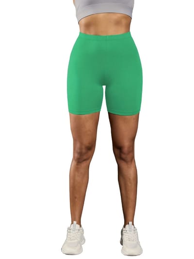 Livano Biker Short Dames - Korte Legging - Lange Onderbroek - Bikershort - Met Pijpjes - Groen - Maat XS