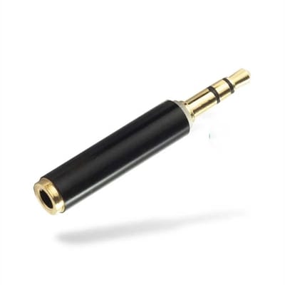 DrPhone JackSync 3.5mm Jack Adapter 4 Pin naar 3 Pin Audio Verloopstekker Universeel Zwart Goud
