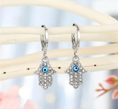 Akyol Evileye – evil – eye – blauwe evileye – oorbellen- hamza oorbel geluks oog oorbel – geluk – bescherming - boze oog oorbellen - turkse oog - nazar boncuk - cadeau voor vriendin - blauwe oog oorbellen - nazar - offerfeest - cadeau blauwe oog