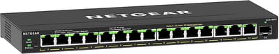 16-Port PoE Gigabit Ethernet Plus Switch - Managed, 15 PoE+ Poorten @ 231W, 1G SFP Poort, Desktop of Wandmontage