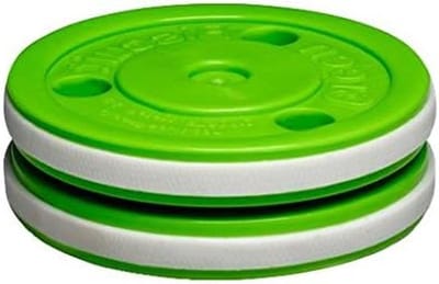 Trainingspuck IJshockey - Hockey Puck Asfalt - Off-Ice Training - Gepatenteerd Ontwerp - 75 mm Diameter - Groen