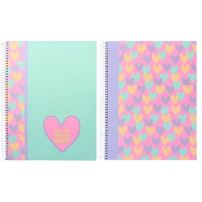 B'log hearts - schrift spiraal hardcover a4, gelinieerd