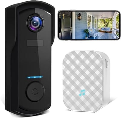 Lexium Video deurbel zonder abonnement - Deurbel met camera - Draadloze video deurbel - Beveiliging woning - Deurbel met app - Slimme deurbel - Geen maandelijkse kosten - Beveiligingscamera - WiFi deurbel - Voor smartphone en tablet