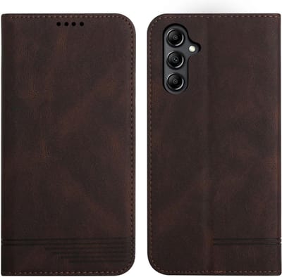Geschikt voor Samsung Galaxy A15 4G/5G - Kaartsleuven en Standfunctie - Portemonnee hoesje - Bruin