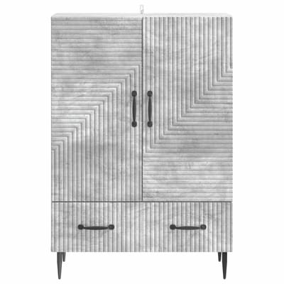 vidaXL - Dressoir - met - lade - Betongrijs - 66 - x - 34,5 - x - 95 - cm - Bewerkt - hout