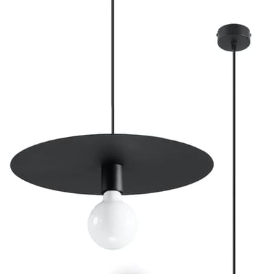 Sollux Lighting Hanglamp Flavio - E27 - zwart - staal - 105x40x40cm