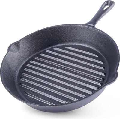 Grillpan Gietijzeren LITINA 24 cm - Grill - Pan - Steakpan - Koekenpan