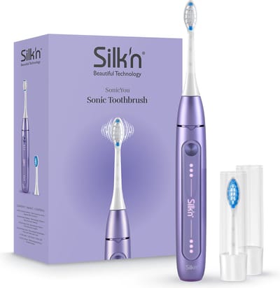 Silk'n SonicYou Elektrische Tandenborstel Geschenkset - met 2 opzetborstels en 2 beschermkapjes - Cadeau-idee - Lila