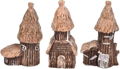 Miniatuur Bonsai 3 stks Miniatuur Fairy Tuin Huis Mini Dorp Stenen Huizen Miniatuur Tuin Ornamenten