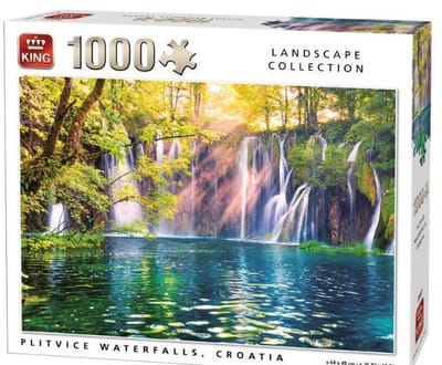 King Puzzel 1000 Stukjes Plitvice Watervallen - King - Legpuzzel (68 x 49 cm)