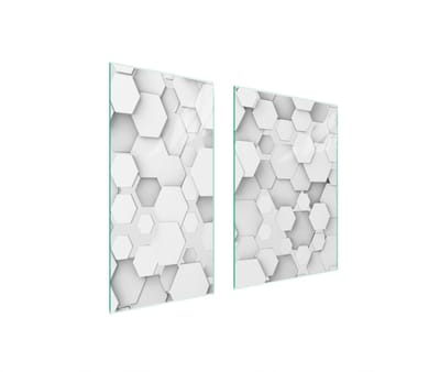 TMK ArtDeko Serie - Snijplank van Gehard Glas - 75x52 cm - Bescherming voor Kookplaat - Anti-bacterieel