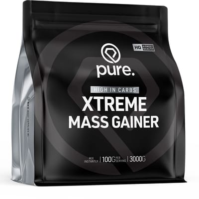 Pure. Xtreme Mass Gainer - Chocolade - 3000g - eiwit - koolhydraten - gewichtstoename - weightgainer