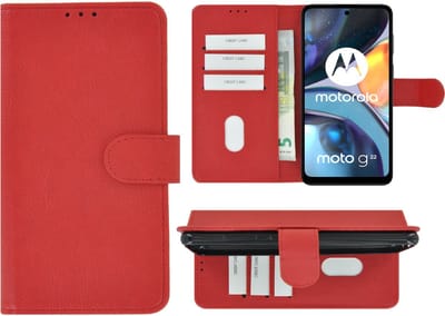 MoDo hoesje Geschikt voor Motorola Moto G22 - Kunstleer Book Case - Rood