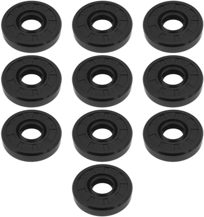 Dailygoods- Oliekeerring 12x32x7mm - NBR Rubber - Dubbele Lip - Afdichting - Veerbelast - 10 Stuks - Afdichtring