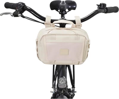 2-in-1 Fietstas en Crossbodytas Beige Waterafstotend - Flexibele Stuur- of Schoudertas