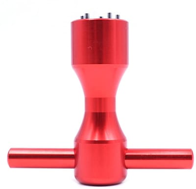 Dailygoods- Schroefsleutel 5 Pin - Golfgewicht Tool - Aluminiumlegering - Lichtgewicht - Rood - Afmetingen 8 cm x 6,7 cm x 2,5 cm - Golfgereedschap