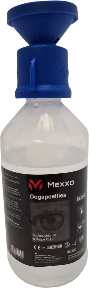Mexxo Oogspoelfles - Oogdouche - 250 ML - NaCl 0,9% - Circa 4 jaar houdbaar