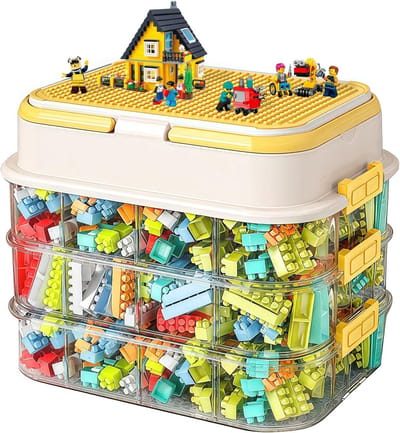 Stapelkasten voor Speelgoed, Opbergdozen voor Kinderbouwstenen, Sorteringsboxen en Organizers voor Speelgoed en Onderdelen
