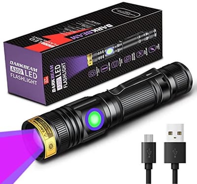 Oplaadbare UV Zaklamp met 395nm Golflengte - Ideaal voor Huisdieren en Vloerinspectie