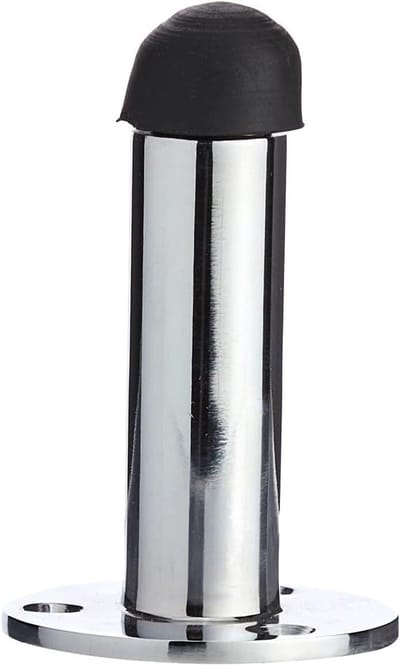Deur Stopper - Deurstopper Pal - Deuren Beschermen - Schroefverbinding Bodem - 63 mm - Chroom
