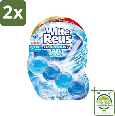 Witte Reus - Brilliant Gel Toiletblok - Arctic Ocean - 1 Toiletblok - Voordeelverpakking - 2 stuks - Toiletblok - Reiniging