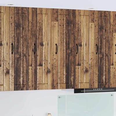 vidaXL - Wandkast - LUCCA - Oud - hout - 30 - x - 31 - x - 100 - cm - Bewerkt - hout