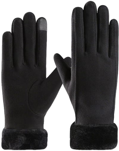 Dailygoods- Winterhandschoenen Waterdicht - Touchfunctie - Warme Rijhandschoenen - Kunstleer - Fleece Binnenkant - Slank Ontwerp