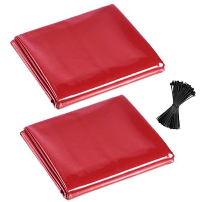 VEVOR 2-componenten lasgordijn, 1740x2340 mm lasscherm, vlamvertragende vinyl lasscherm met 6-voudige UV-bescherming voor werkplaats/industrieel gebruik, rood (zonder frame)