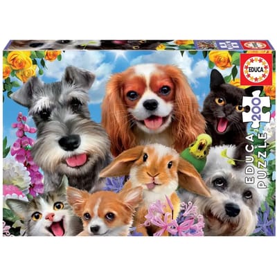 200 stukjes puzzel Educa Sefie Mascotas