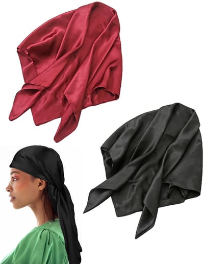 Dailygoods- Sjaal 90 x 90 cm - Zijden Hoofddoek - Elegante Haaraccessoires - Lichtgewicht - Ademend - Zachte Stof