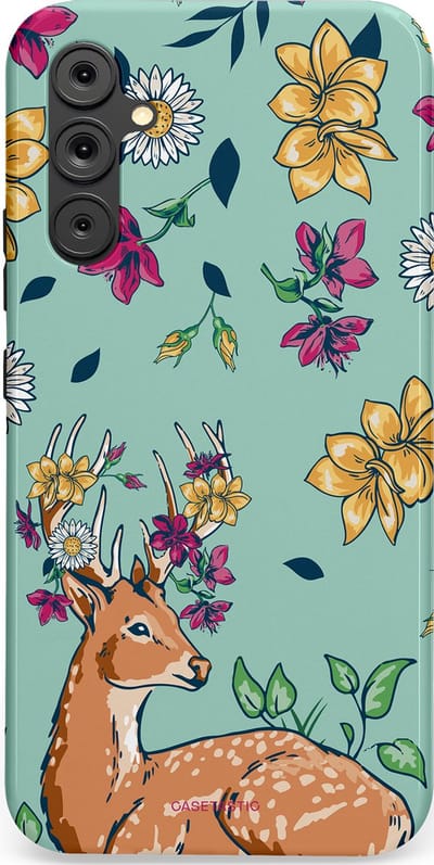 Casetastic Hoesje Geschikt voor Samsung A34 (5G) - Stijlvolle Beschermende Duo-layer Case - Bloemenbronst