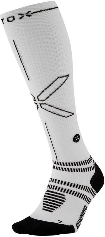 STOX Energy Socks Hardloopsokken Heren - Compressiekousen - Compressie Sokken Hardlopen - Sportsokken Wit - Maat M: 40-44 - 1 Paar