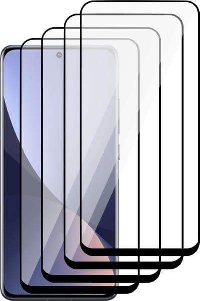 Screenprotector geschikt voor Xiaomi 12 - Gehard Glas Beschermglas Tempered Glass Volledig Dekkende Screen Protector - 4 Stuks