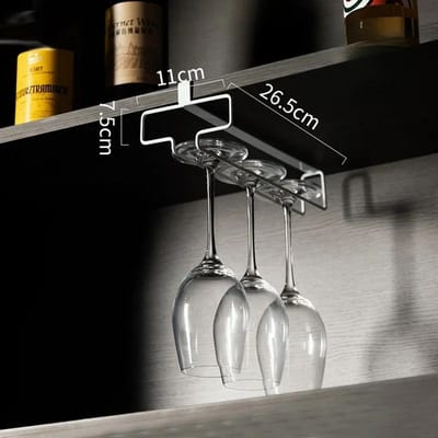 Hangende Ponsvrije Wijnglashouder Huishoudelijk Onder Kast Champagneglas Opbergrek Plank Keuken Multifunctionele Organizer