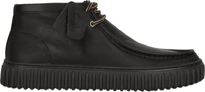 CLARKS Torhill Hi Heren Veterschoenen - Leer - Zwart