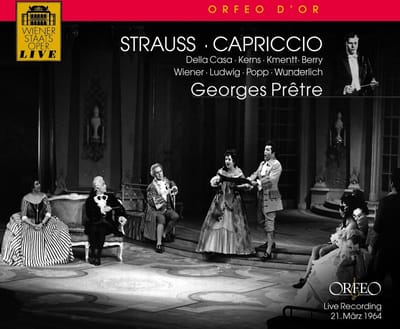 Lisa Della Casa, Robert Kerns, Waldemar Kmentt, Walter Berry, Otto Wiener, Christa Ludwig, Lucia Popp, Fritz Wunderlich, Georges Prêtre - Strauss: Capriccio (2 CD) (Remastered)