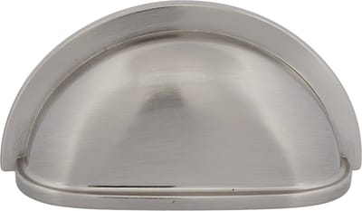 Klassieke komgreep Columbia nikkel 76mm - Keukengreep / Meubelgreep inclusief schroeven