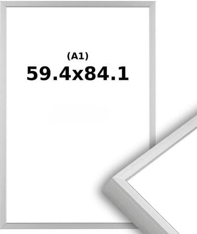 Aluminium Wissellijst A1 - 59,4 x 84,1cm Mat Zilver - Ontspiegeld Acrylite - Professional