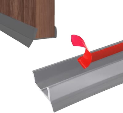 Zelfklevende Plintenprofiel en Deurrandafdichting, 5 m Silicoon Rubber Tape voor Plinten, Geschikt voor 15/16/17/18 mm Houtdikte, Ideaal voor Keuken en Meubels