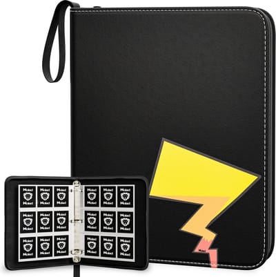 Nolad Verzamelmap kaarten - 900 Kaarten - 100 Pagina’s map - 9 Pocket / vakken - A4 Formaat - Box - Binder - Bliksem