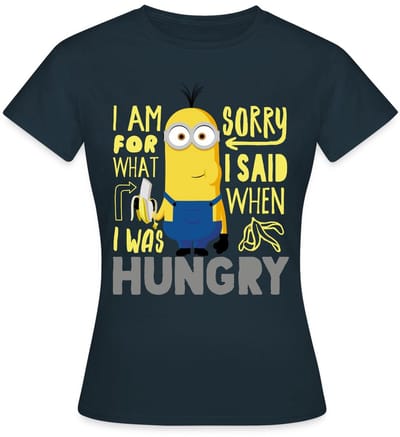 Minions Kevin Honger Banaan T-Shirt Dames
